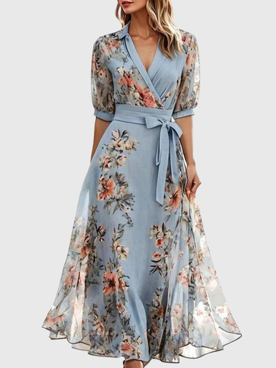 Carmen – Floral V-Neck Midi Dress