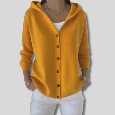 Ingrid | Elegant Hooded Cardigan