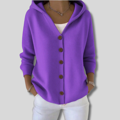 Ingrid | Elegant Hooded Cardigan