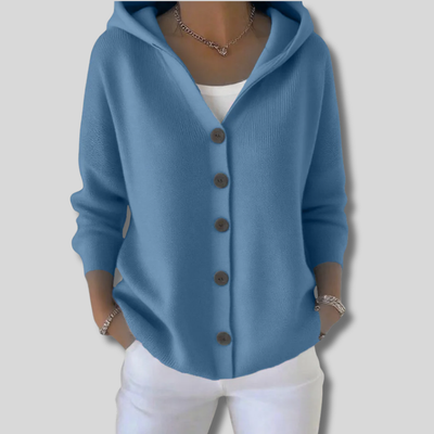 Ingrid | Elegant Hooded Cardigan