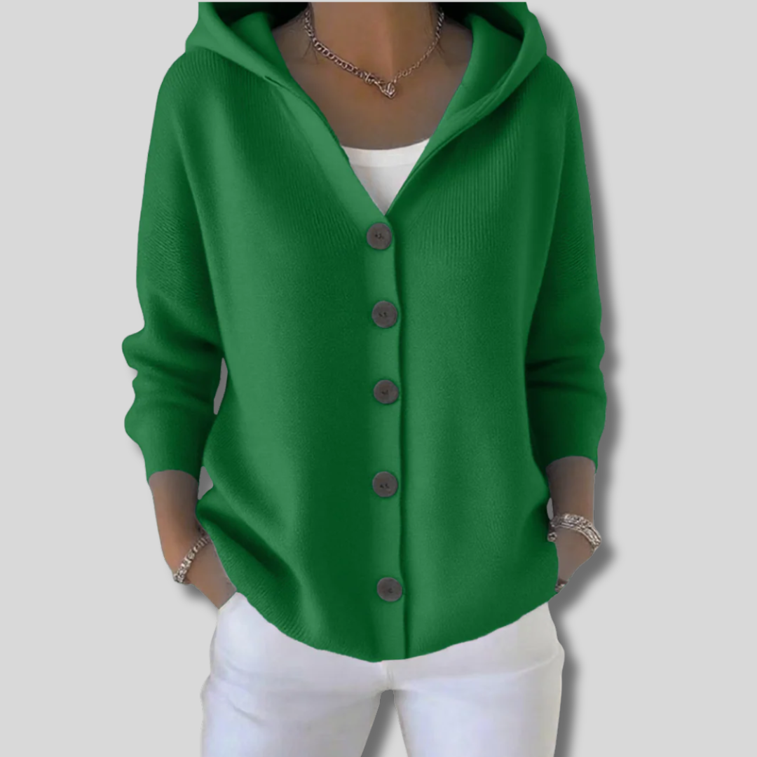 Ingrid | Elegant Hooded Cardigan