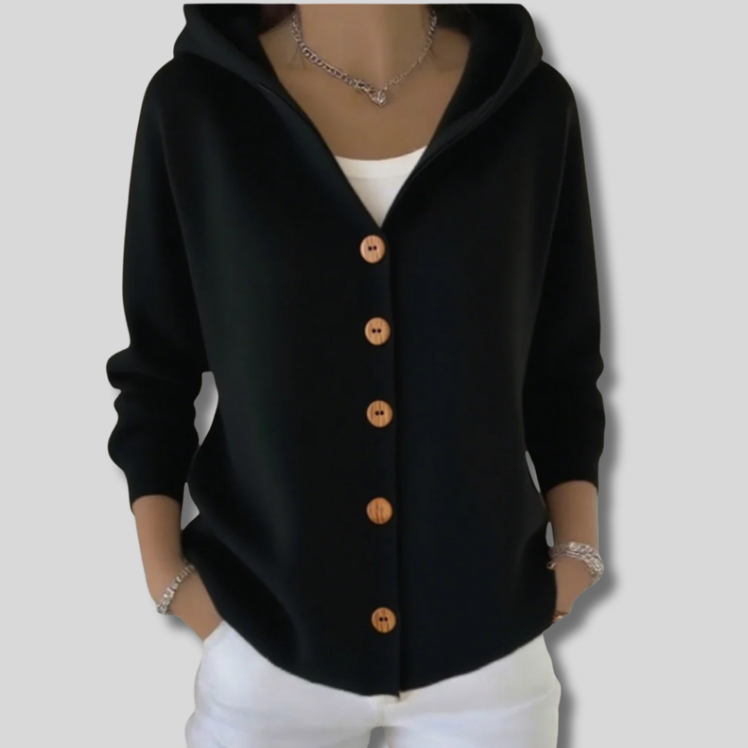 Ingrid | Elegant Hooded Cardigan