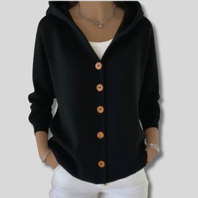 Ingrid | Elegant Hooded Cardigan