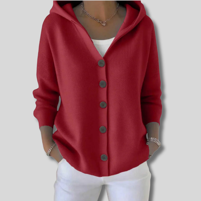 Ingrid | Elegant Hooded Cardigan