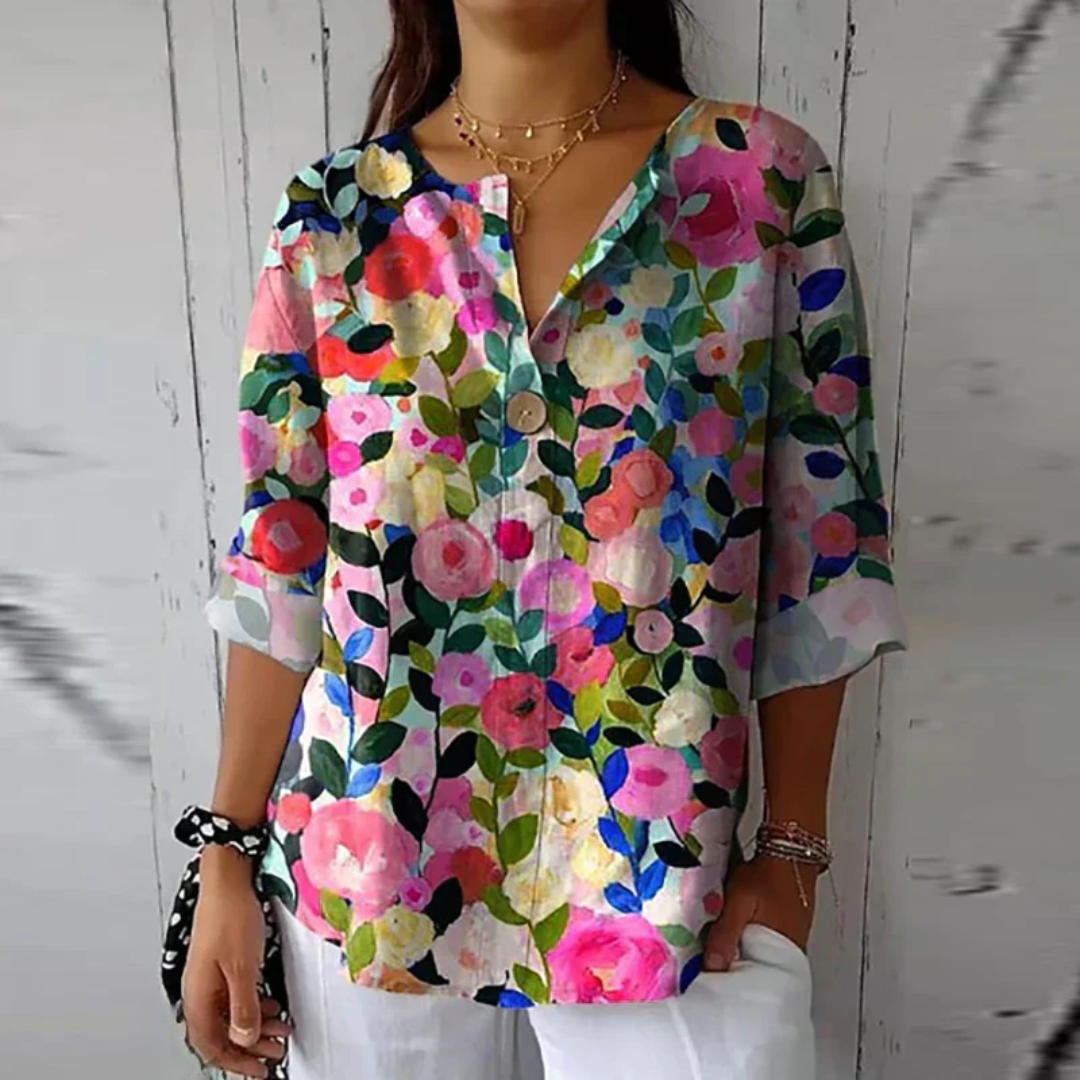 Mavis | Floral Print Casual Blouse