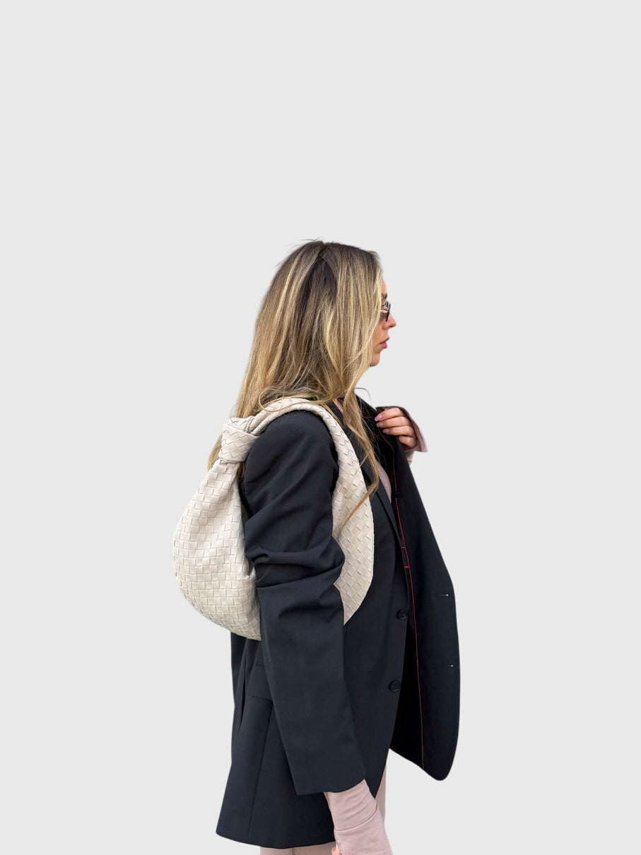 Celeste | Knotted Braided Medium Suede Bag