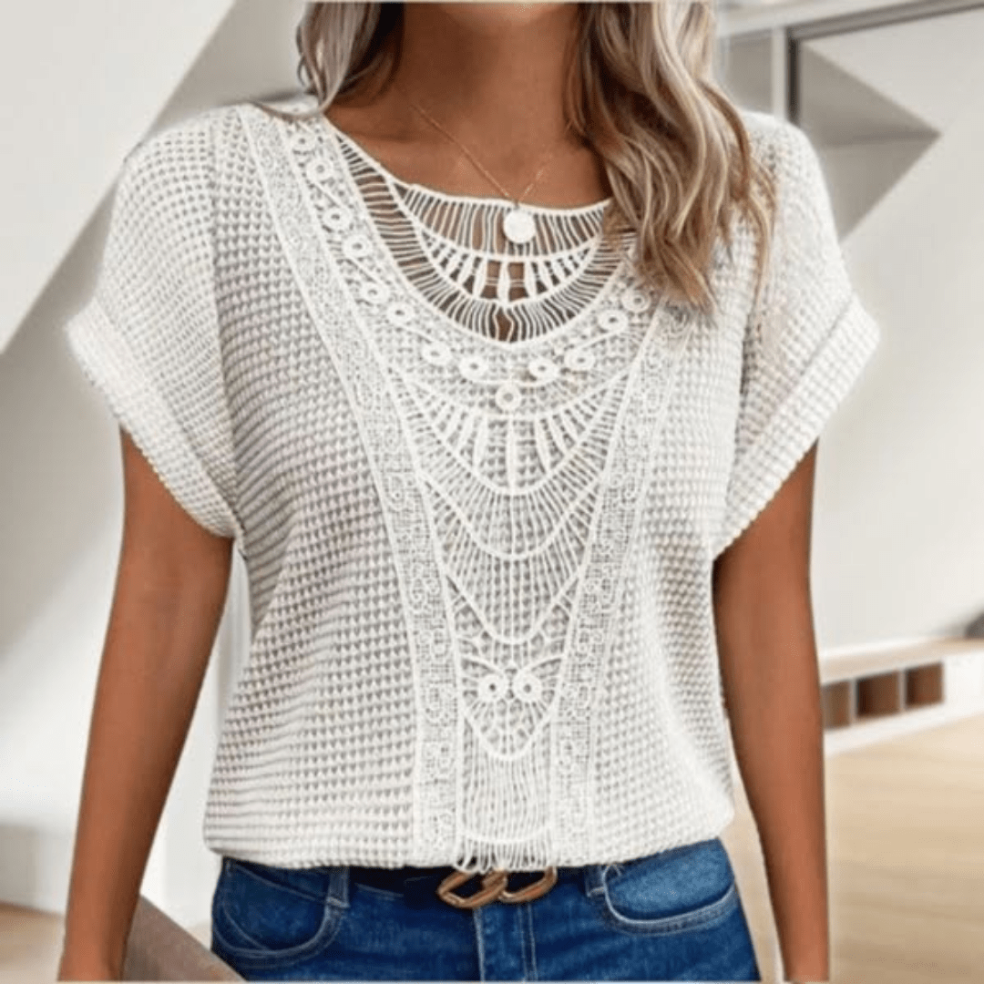 Elena Elegant Crochet Blouse