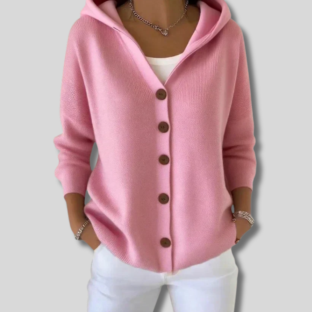 Ingrid | Elegant Hooded Cardigan