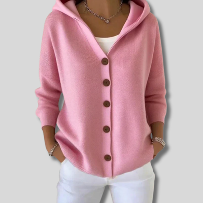 Ingrid | Elegant Hooded Cardigan