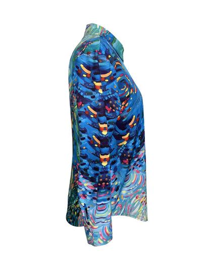 Aylaria | Abstract Watercolor Blouse