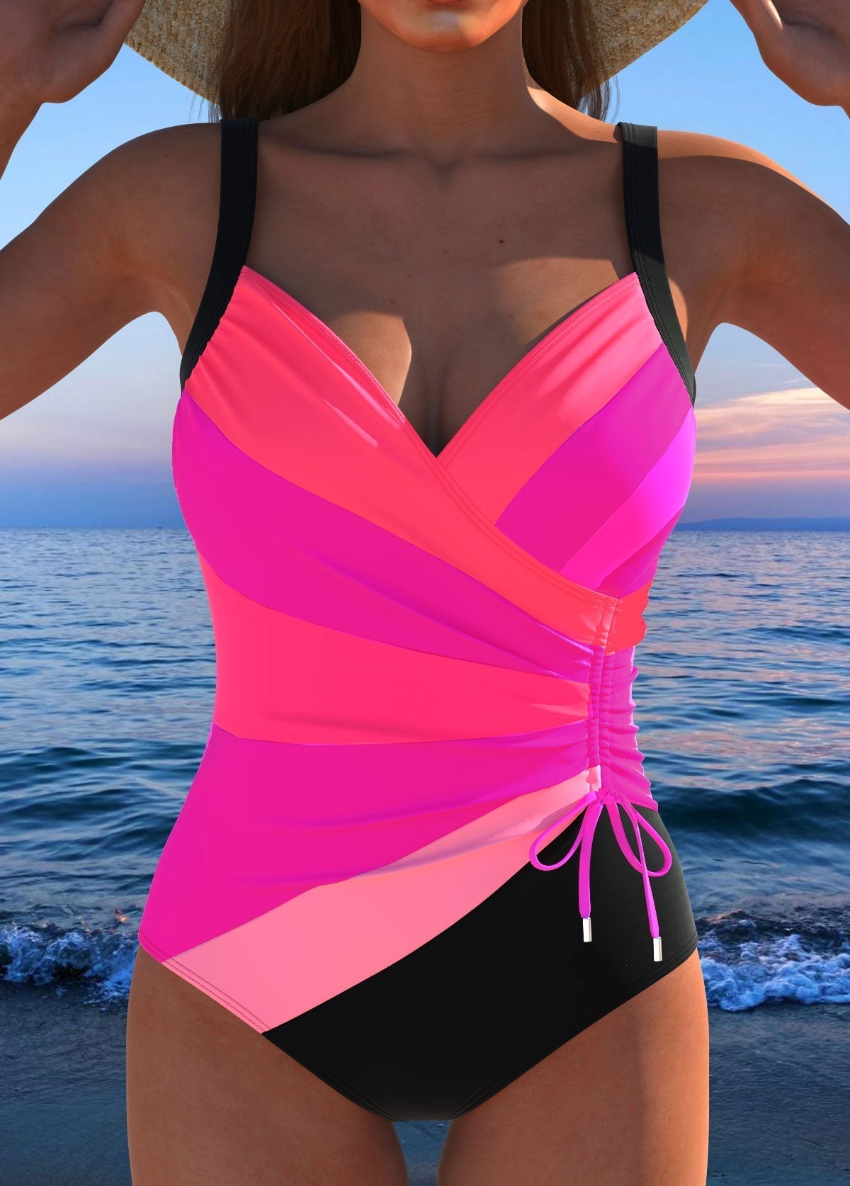 Kiara | Surplice Colorful Swimsuit