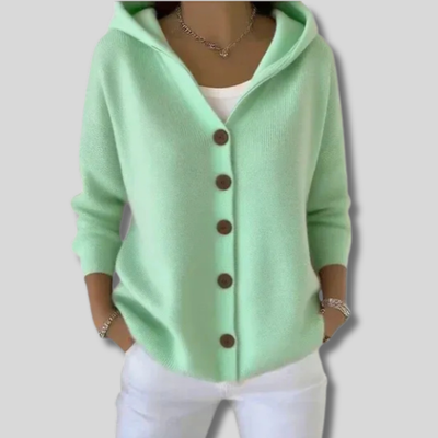 Ingrid | Elegant Hooded Cardigan
