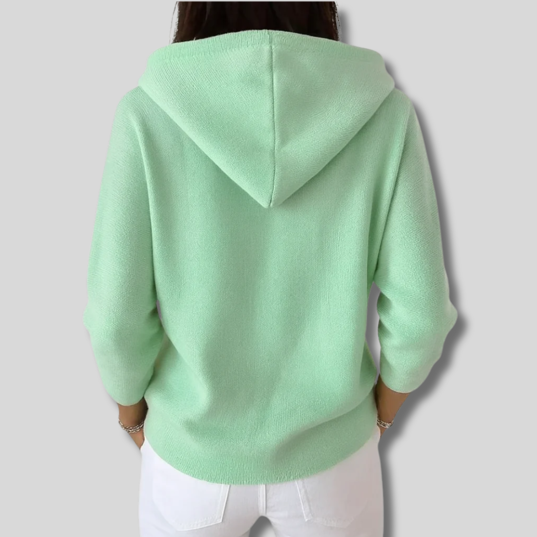 Ingrid | Elegant Hooded Cardigan