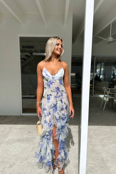 Karolina | Floral Ruffle Maxi Dress