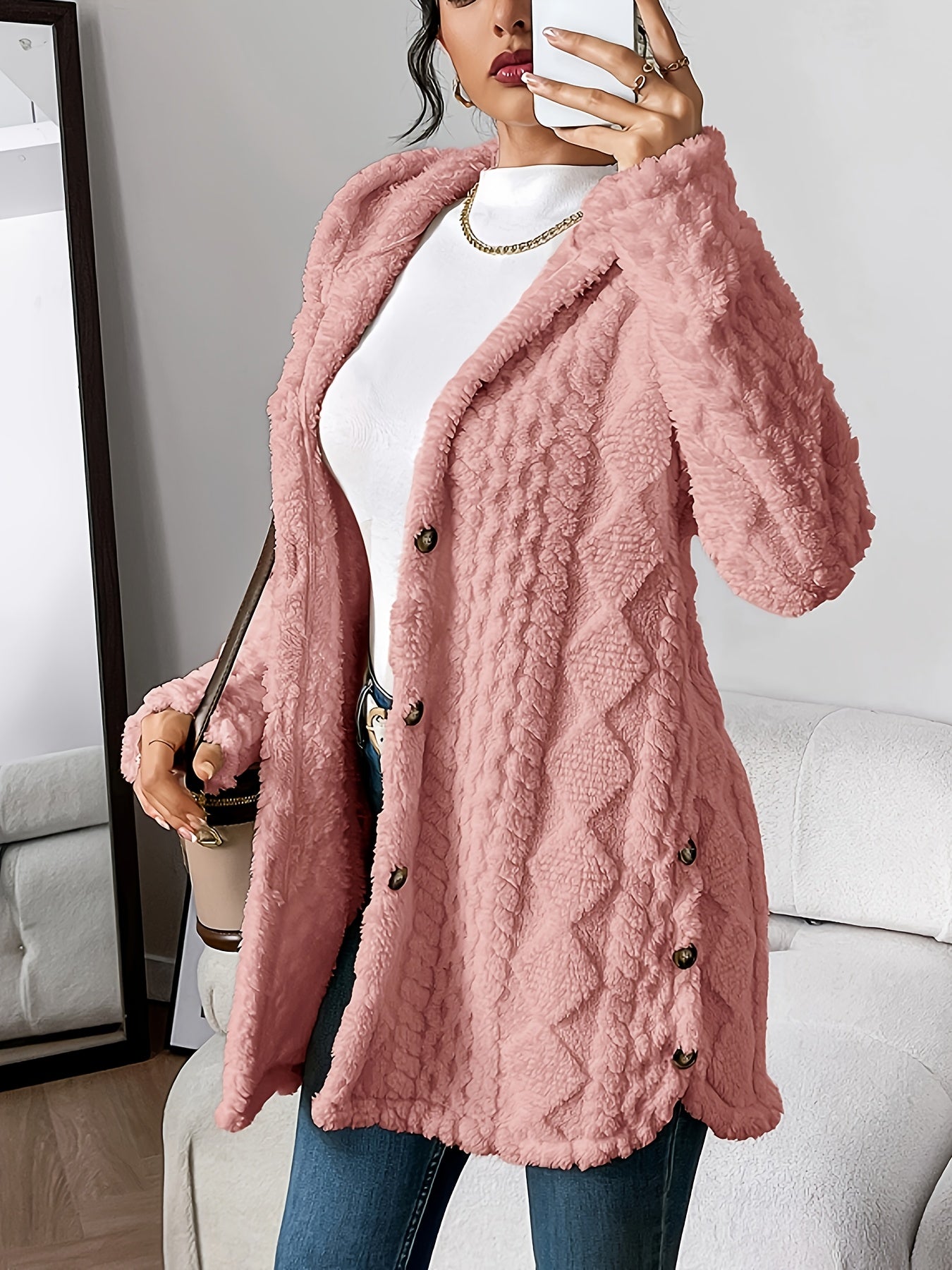 Rachel | Plush Hooded Cardigan