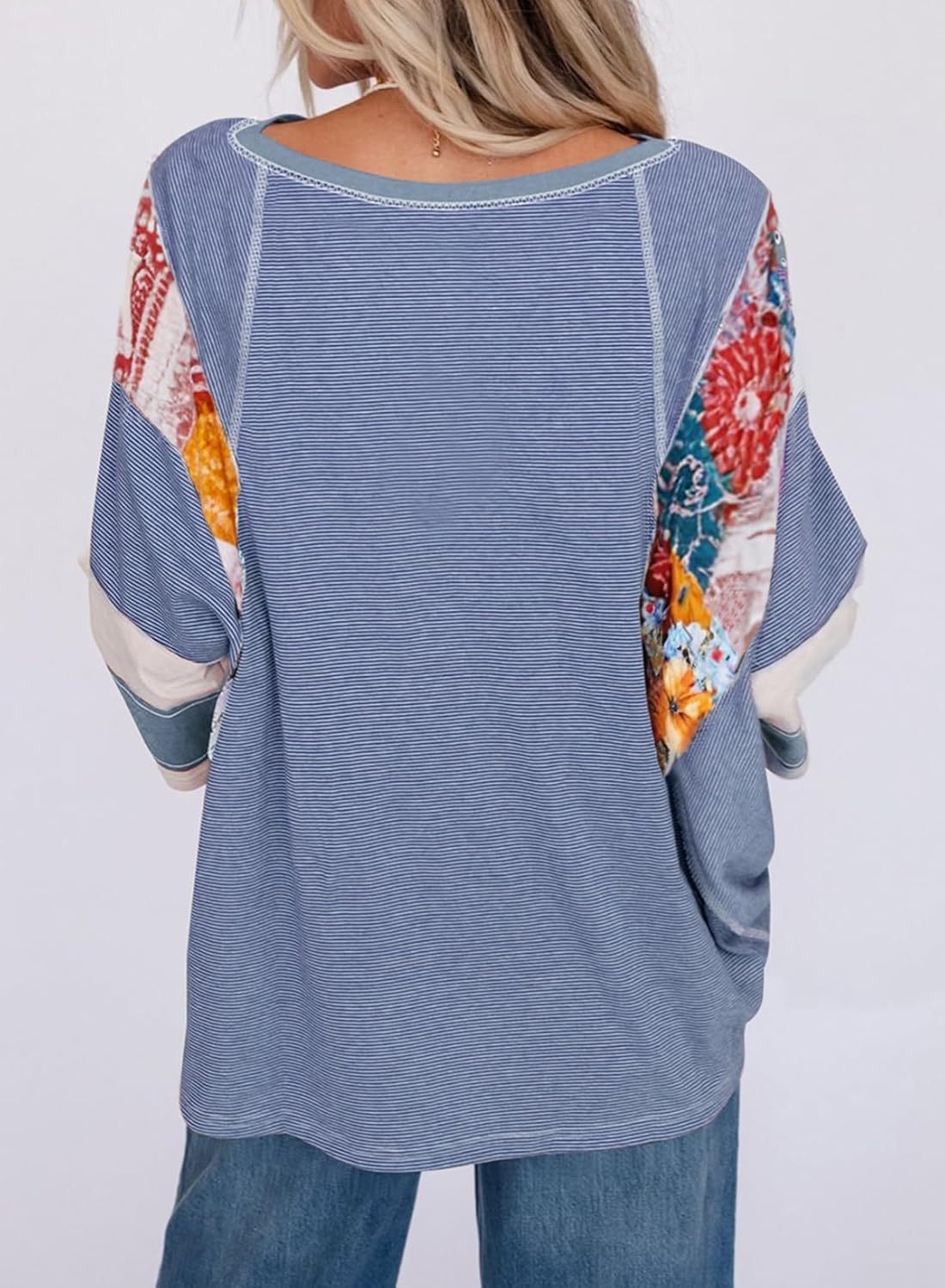 Lizzy | Striped Patch Blouse