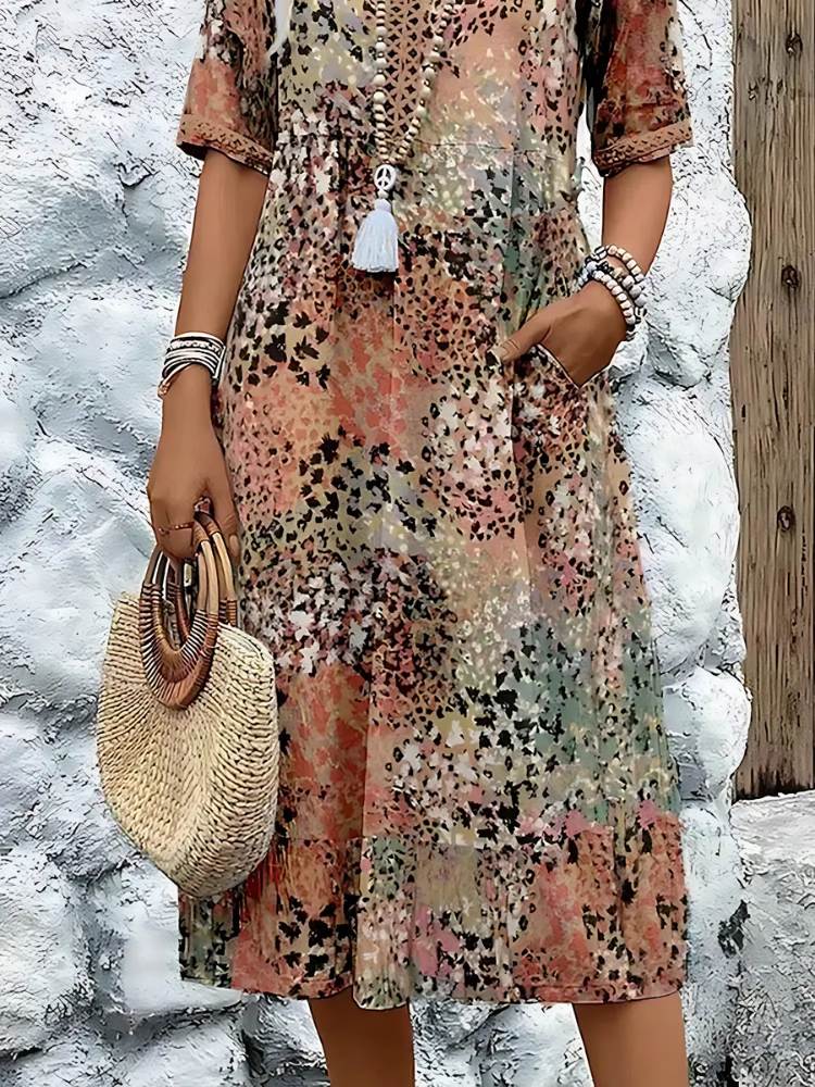 Mirabelle | Vibrant Mid Length Dress