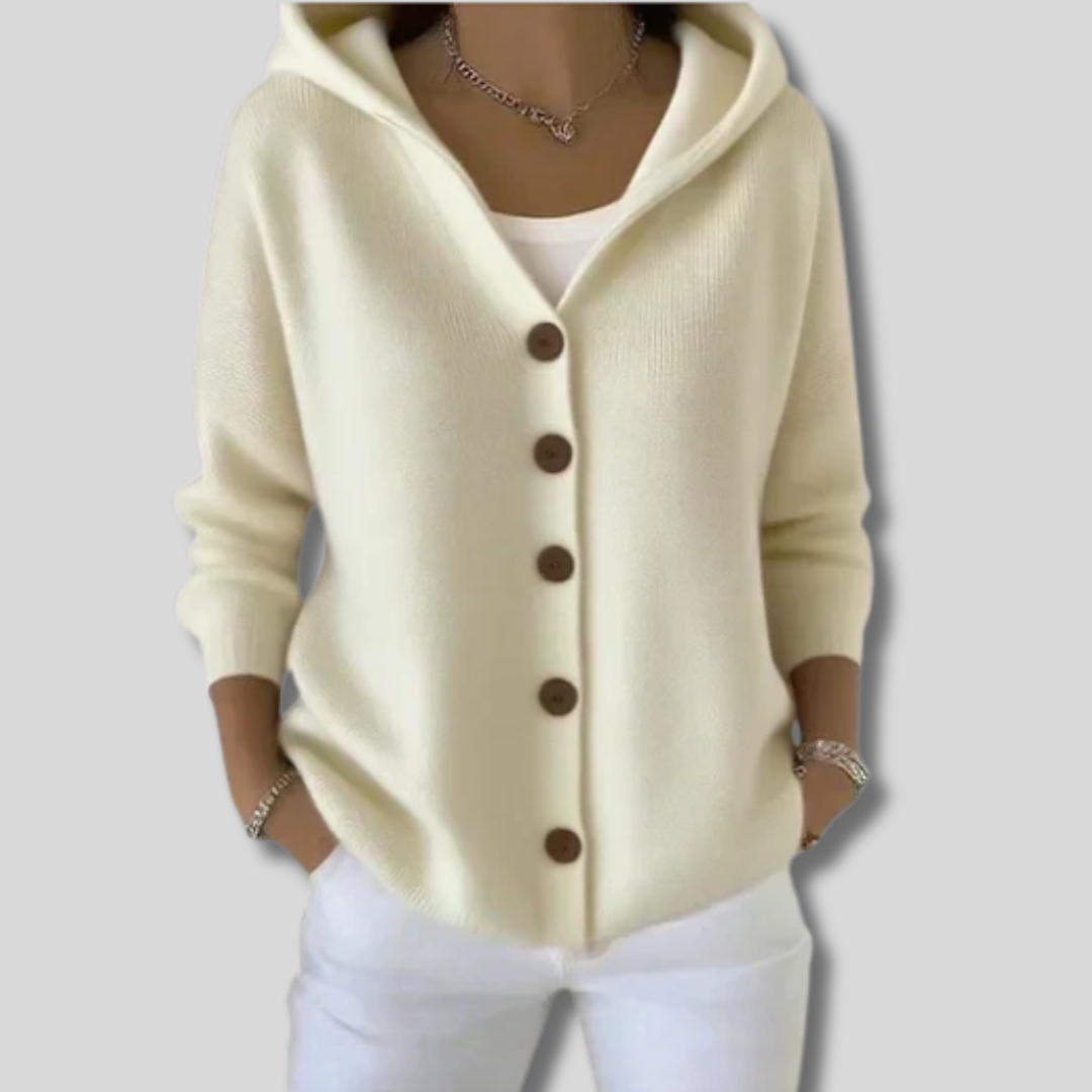 Ingrid | Elegant Hooded Cardigan