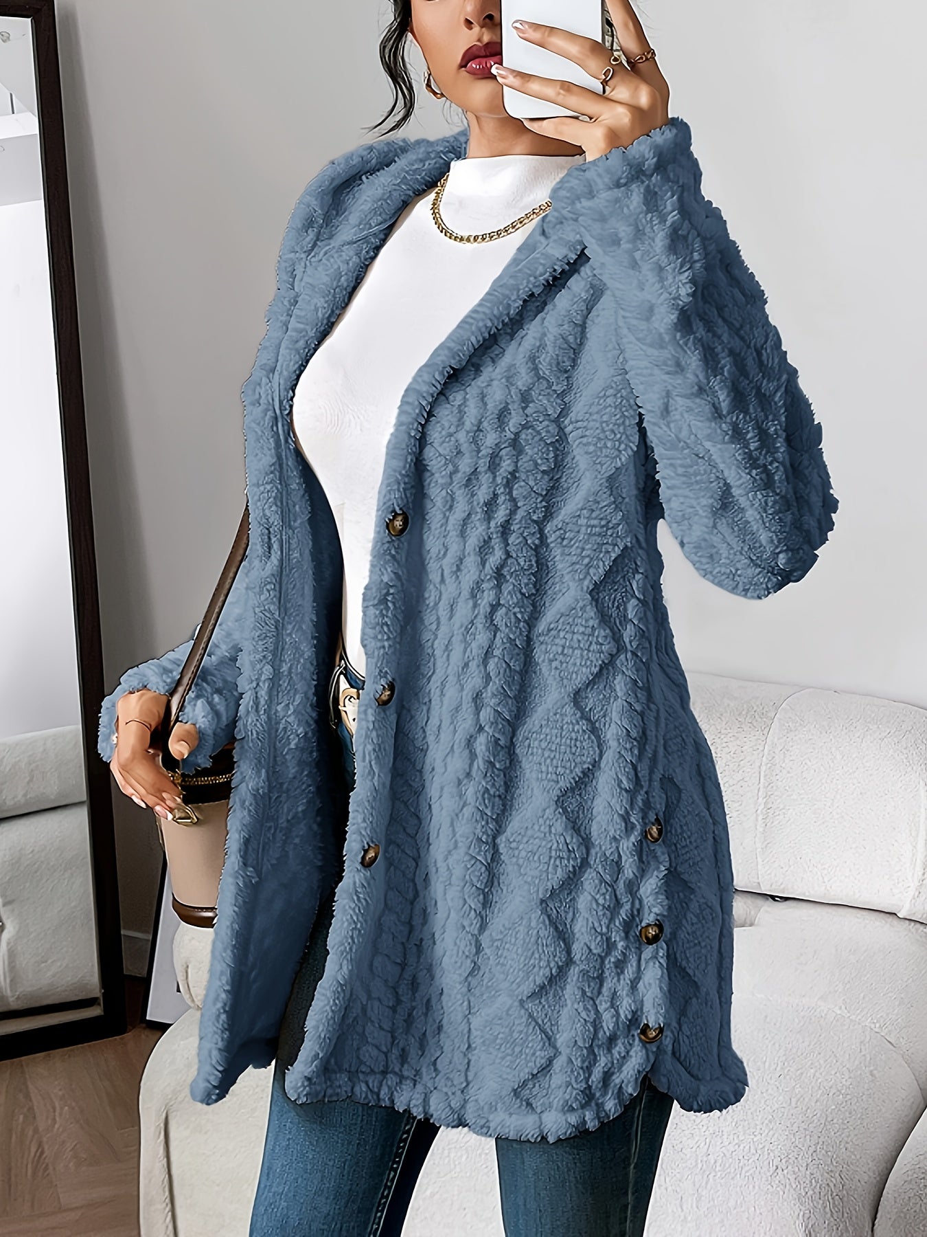 Rachel | Plush Hooded Cardigan