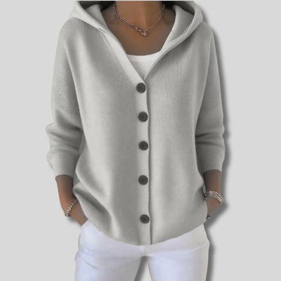Ingrid | Elegant Hooded Cardigan