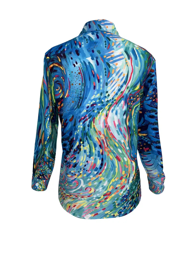 Aylaria | Abstract Watercolor Blouse