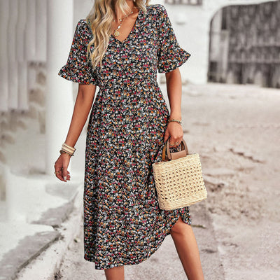 Freya - Summer floral midi dress