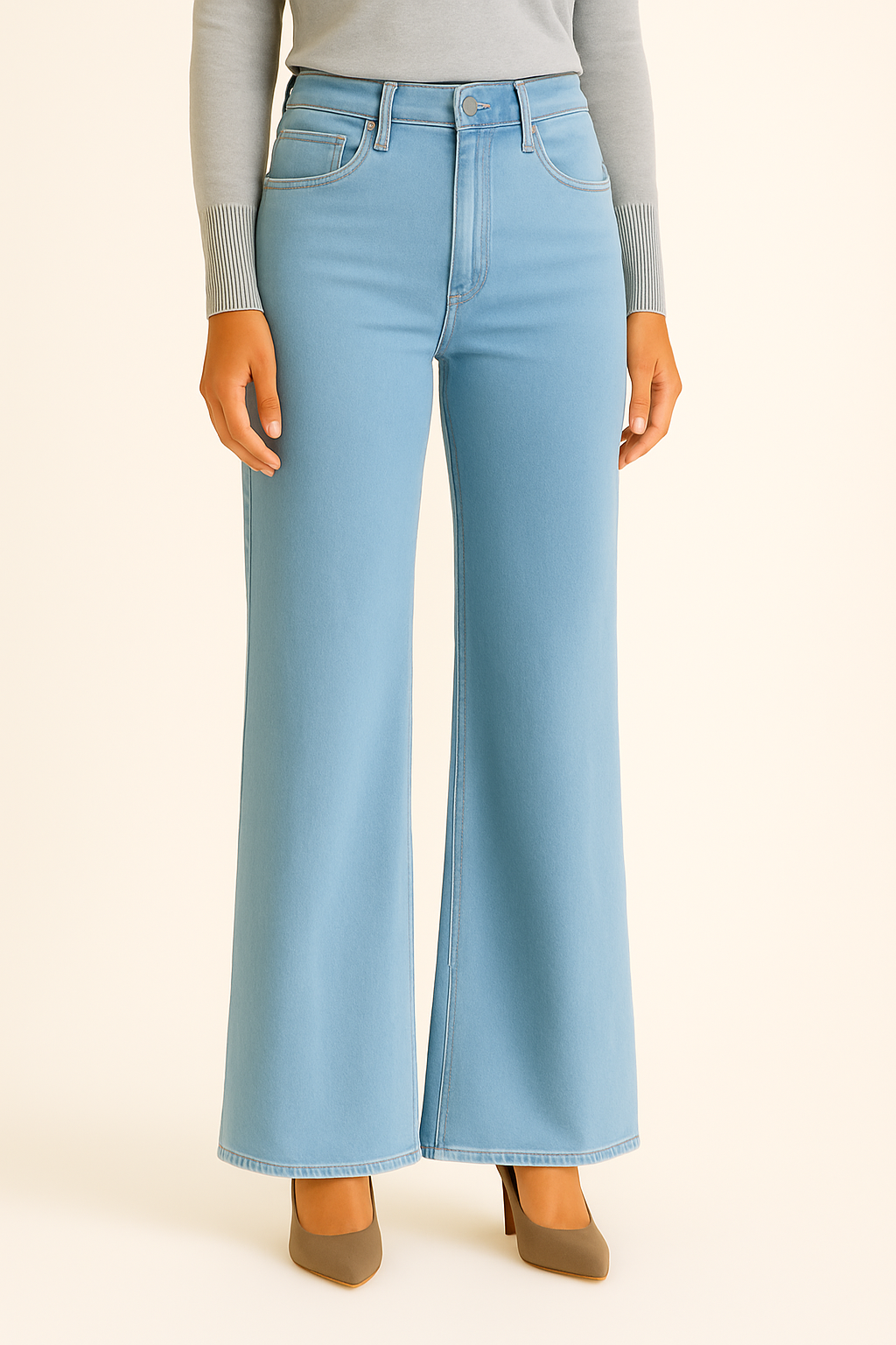 High Raise Wide Jeans