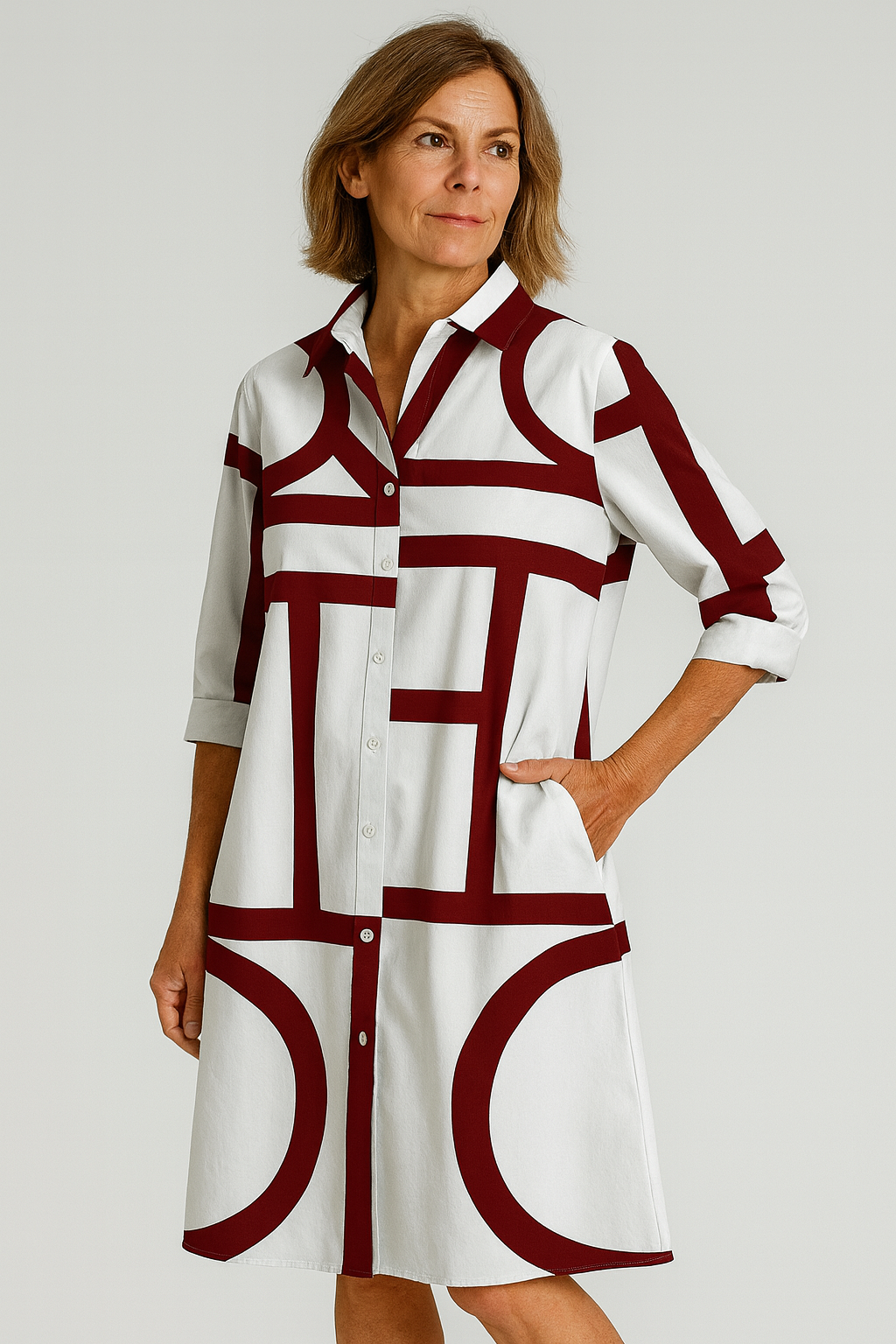 Genevieve | Geometric Print Dress