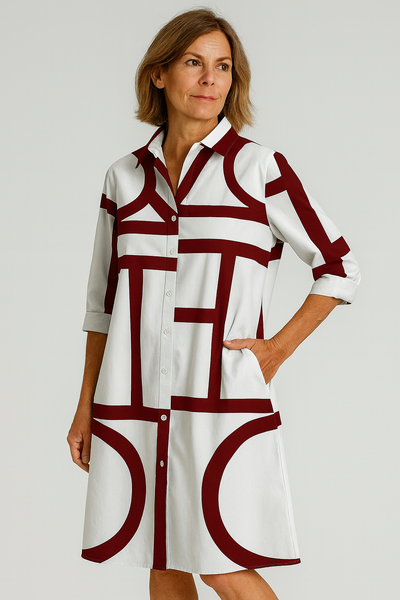 Genevieve | Geometric Print Dress