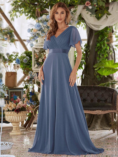 Monique | Long Empire Waist Bridesmaid Dress