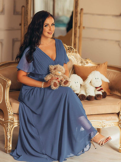 Monique | Long Empire Waist Bridesmaid Dress