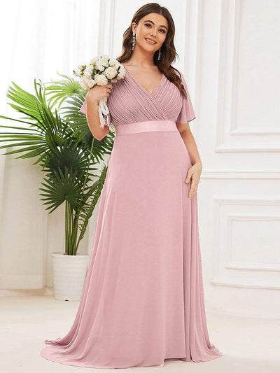 Monique | Long Empire Waist Bridesmaid Dress