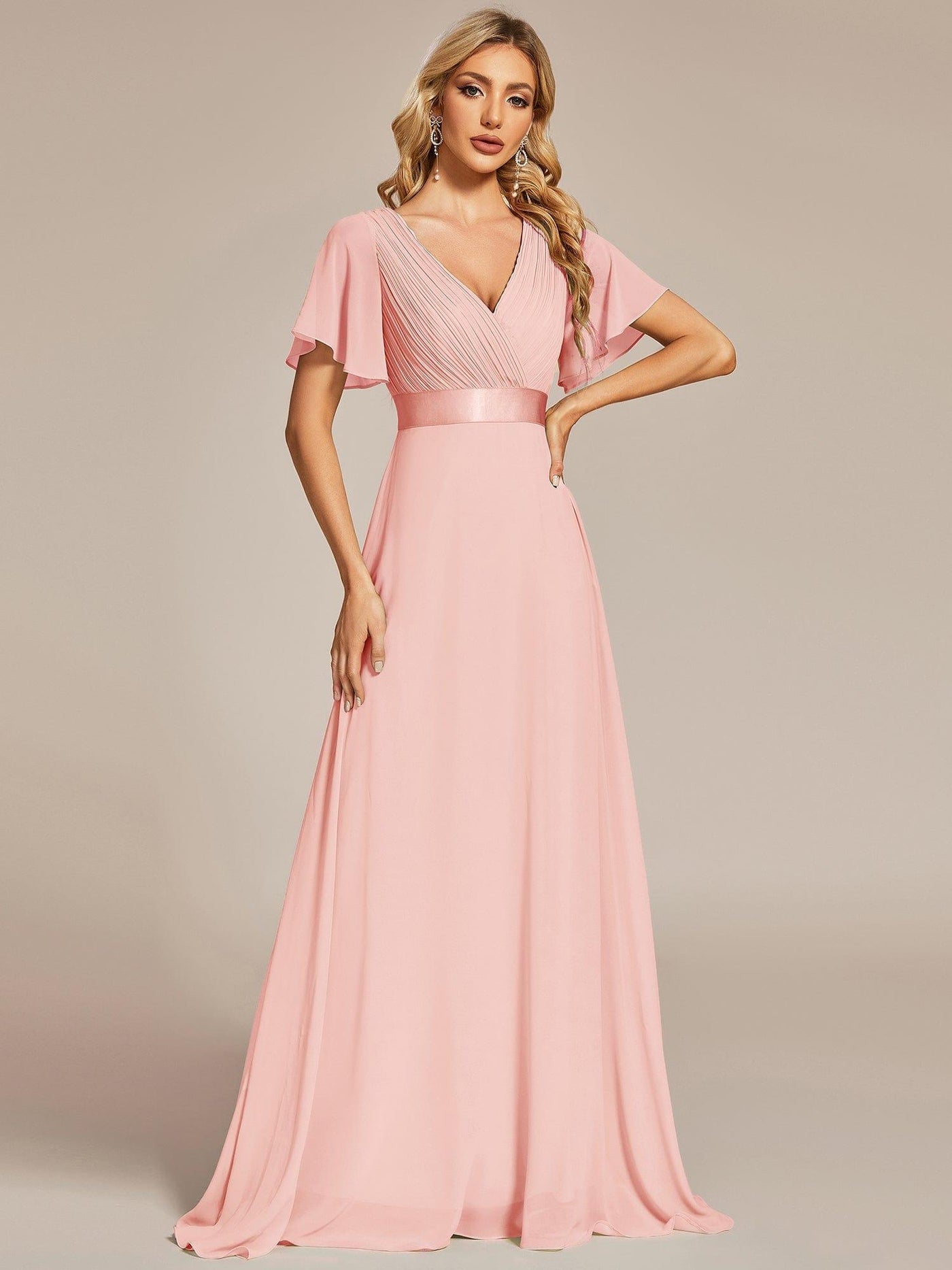 Monique | Long Empire Waist Bridesmaid Dress