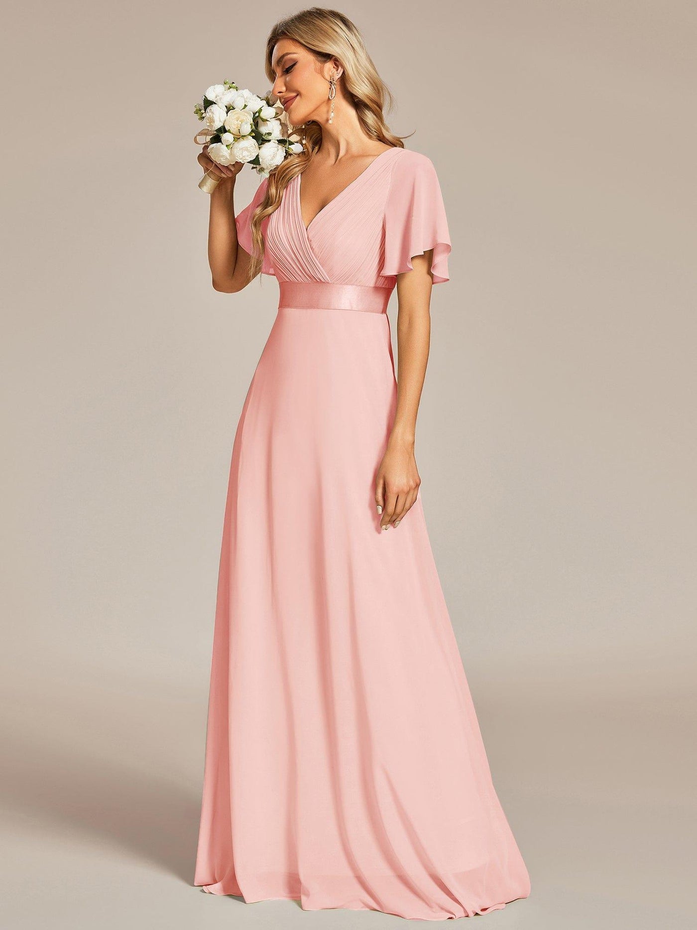 Monique | Long Empire Waist Bridesmaid Dress
