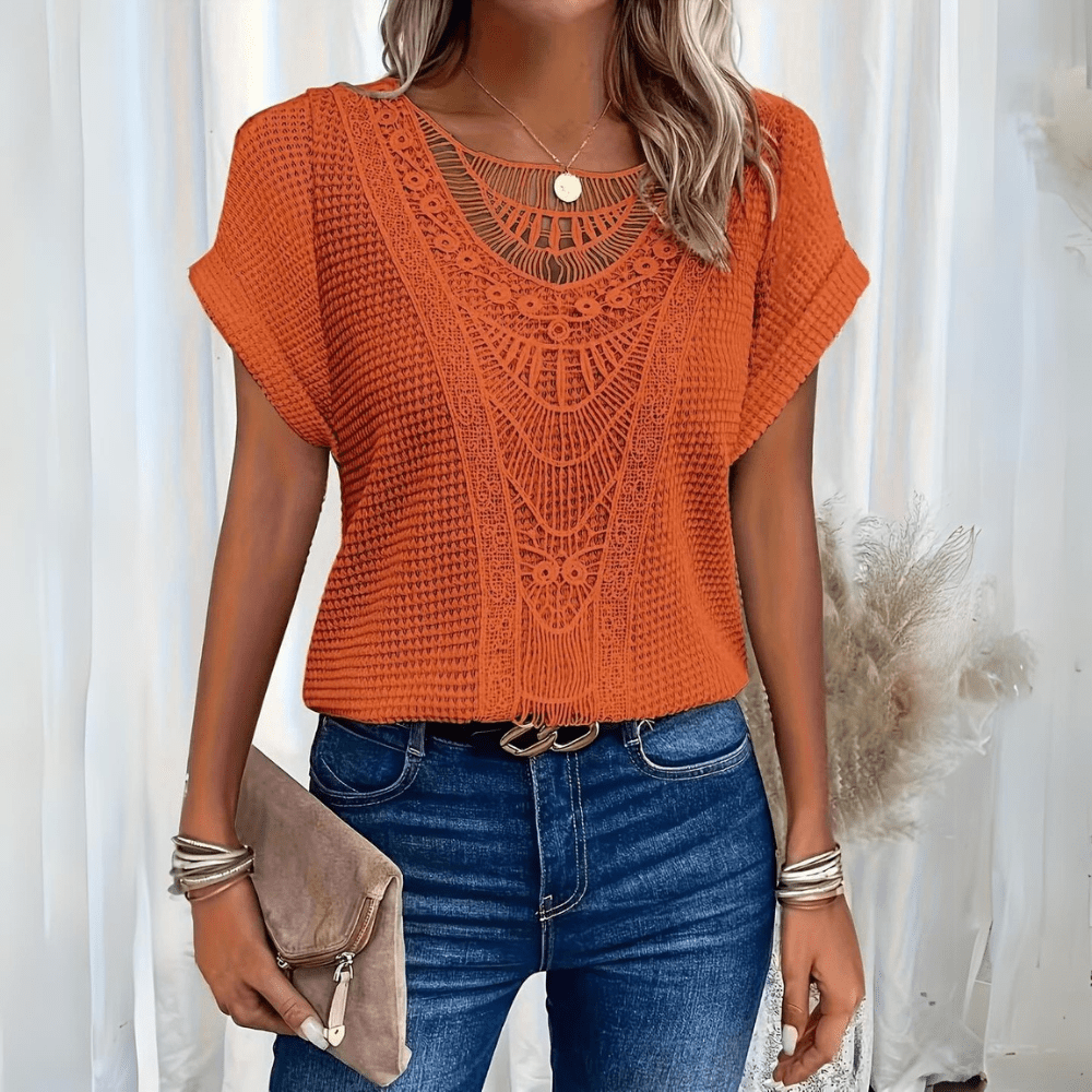 Elena Elegant Crochet Blouse
