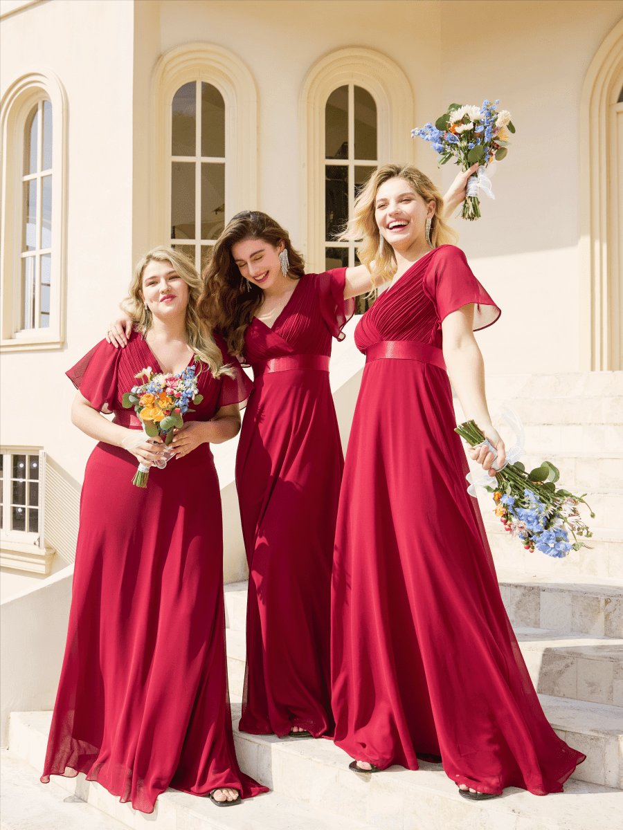 Monique | Long Empire Waist Bridesmaid Dress