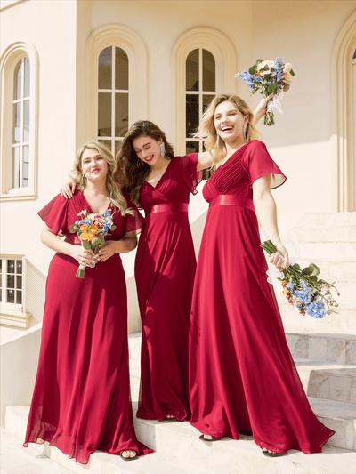 Monique | Long Empire Waist Bridesmaid Dress
