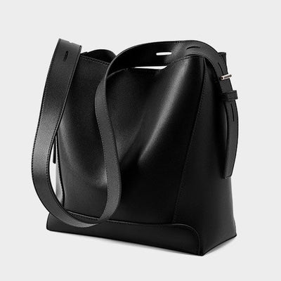 Genuine Leather Crossbody & Shoulder Oversized Bucket Bag