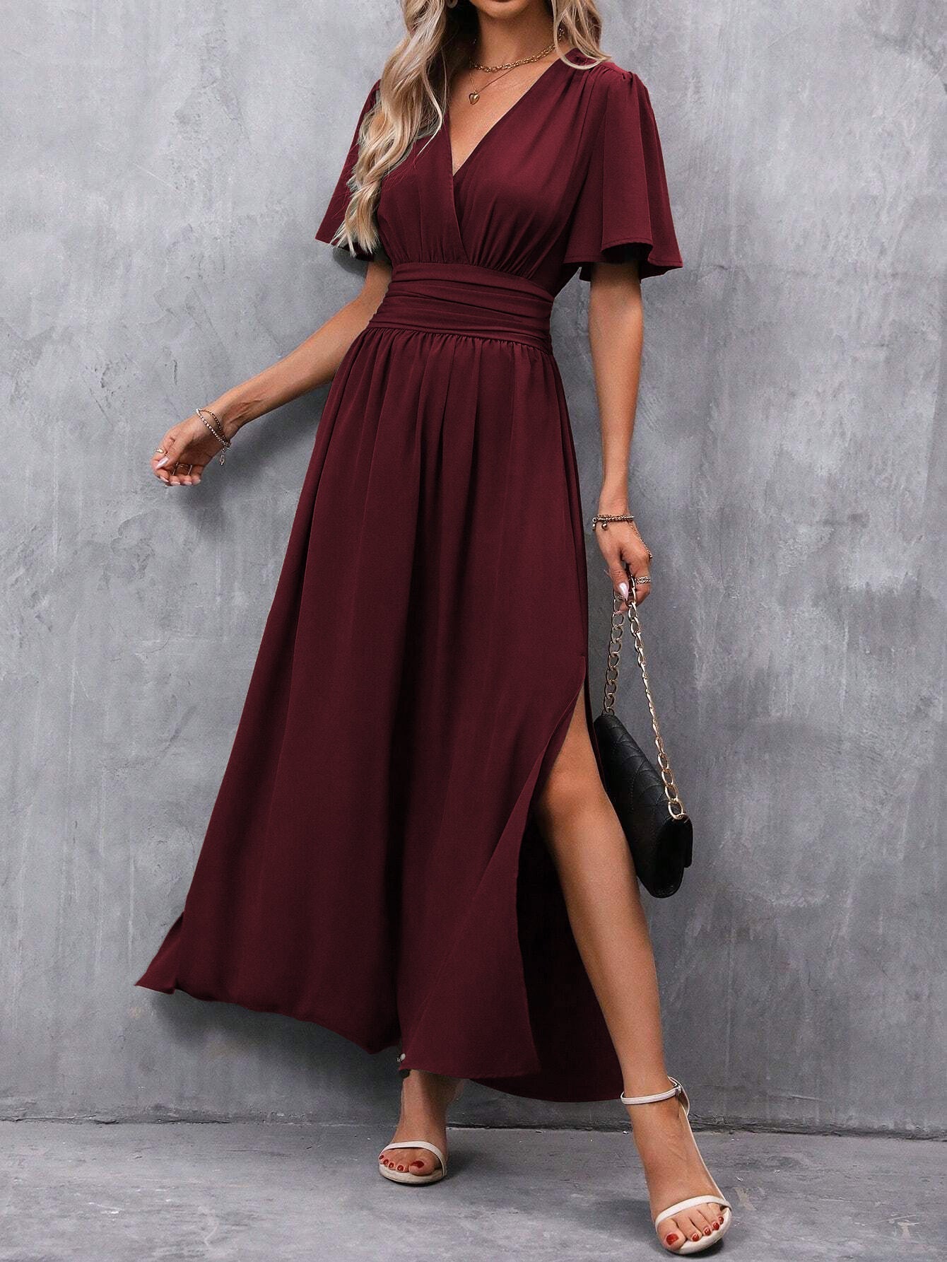 Zeinab | Elegant Slit Maxi Dress