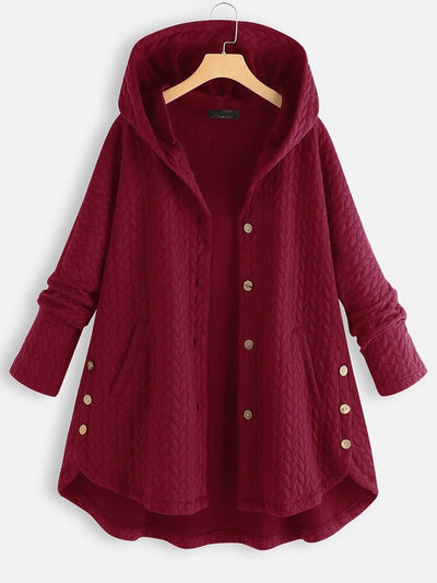 DARIA | HOODED BUTTON-UP COAT