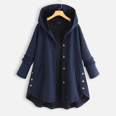 DARIA | HOODED BUTTON-UP COAT