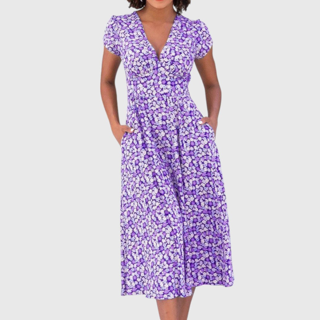 Kim - Floral Midi Dress