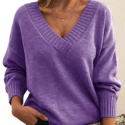 TALIA | DEEP V-NECK SWEATER