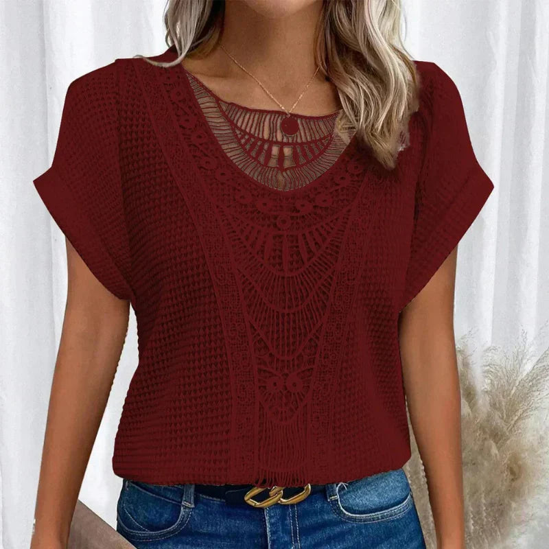 Elena Elegant Crochet Blouse