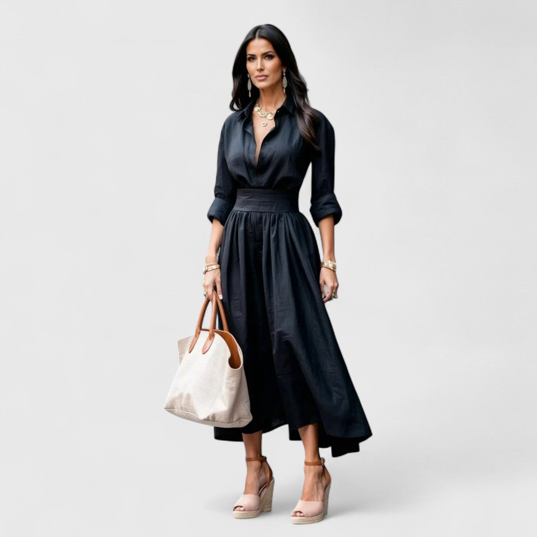 Louise – Elegant V-Neck Dress