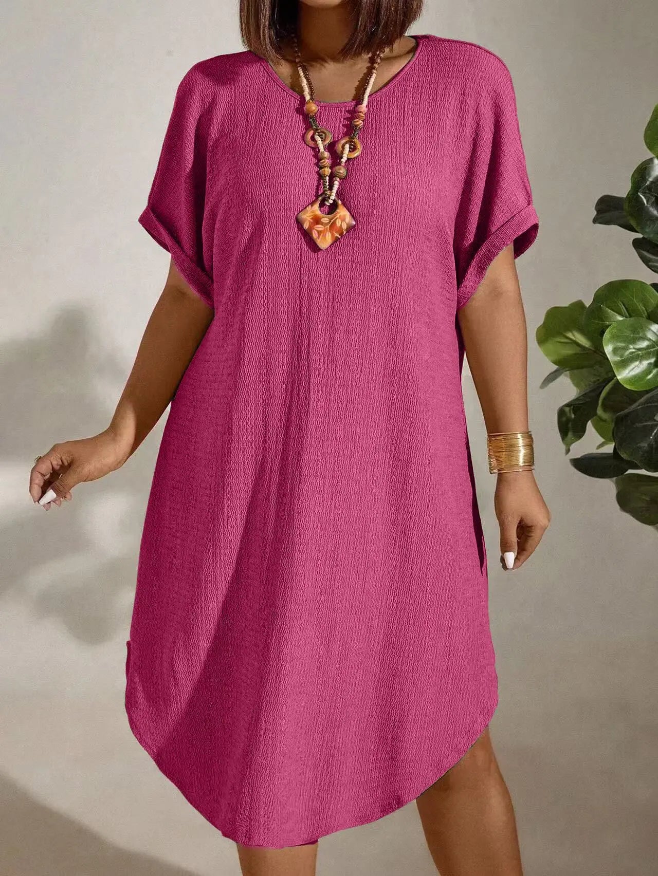 Helene - Elegant Tummy Covering Mini Dress