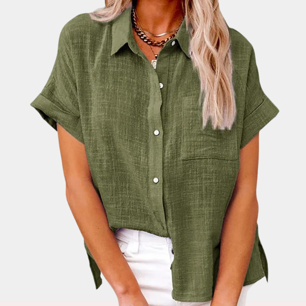 Yasmin | Lightweight Cotton-Linen Blouse
