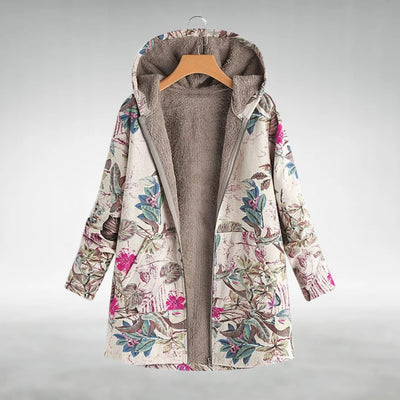 Margery | Elegant Floral Fleece Jacket