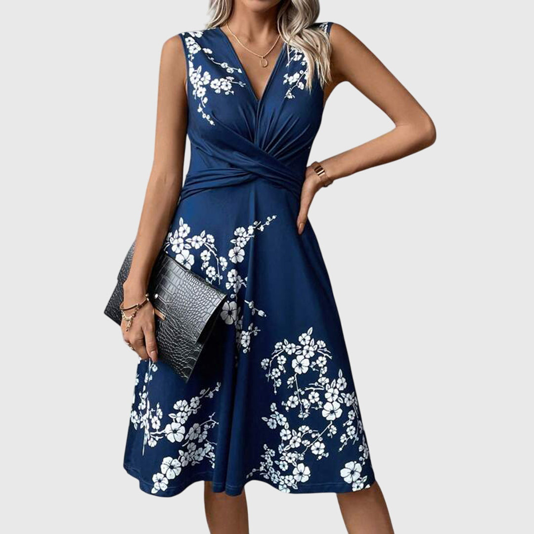 Brenda - Women's summer dress with wrap neckline