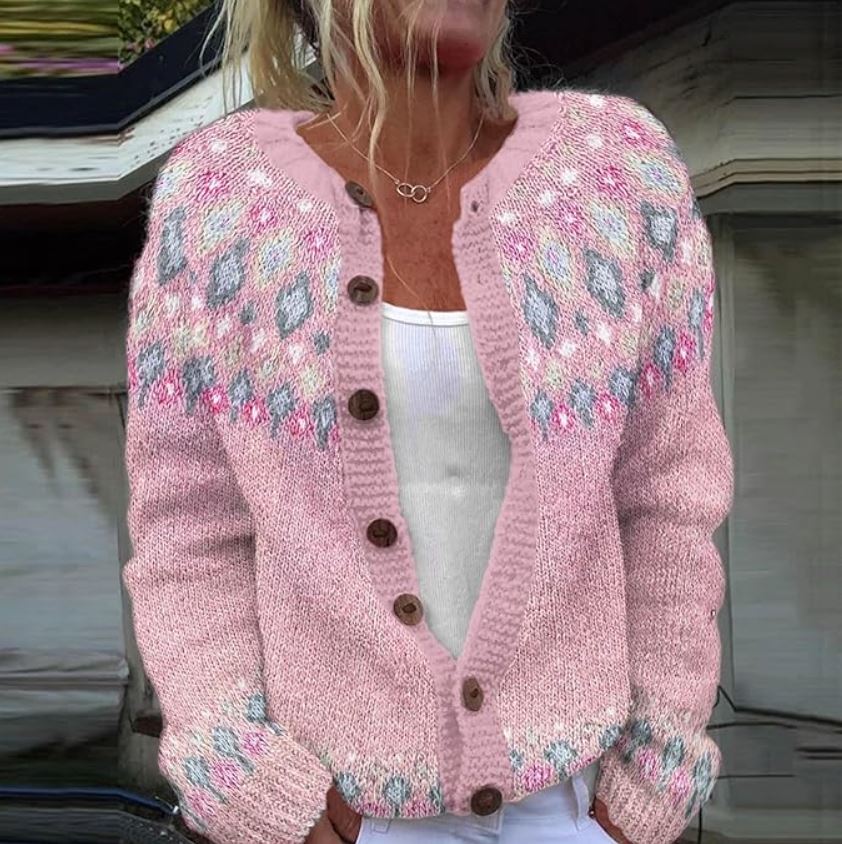 Hazel | Pink Comfort Cardigan
